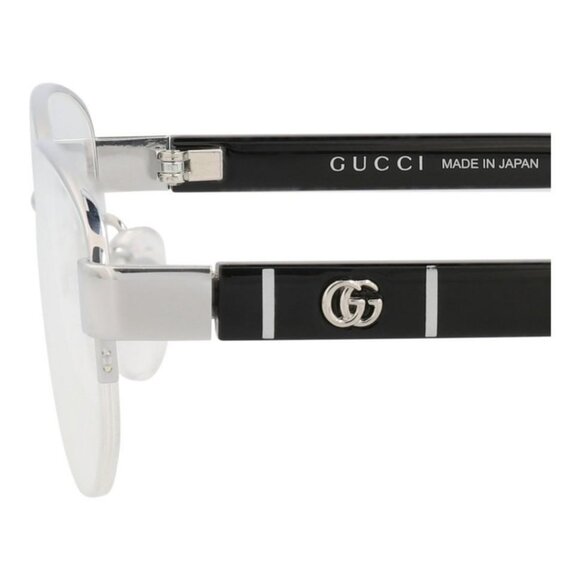 Gucci Womens Round/Oval Silver Black Transparent Fashion Designer Eyewear - Picture 4 of 4